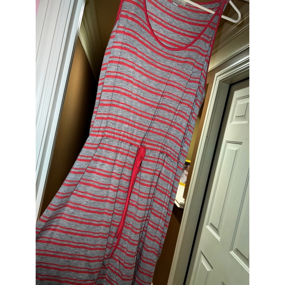 Pink and Gray Simple Casual Mini Dress